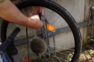 Mit einem Fahrrad-Werkzeugkoffer wie im Test kann das Rad selbst repariert werden.