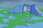 Nur ein gut abgespanntes Zelt ist bei Wind und Regen ein gutes Zelt. Zeltheringe helfen, den Test-Einsatz zu überstehen.